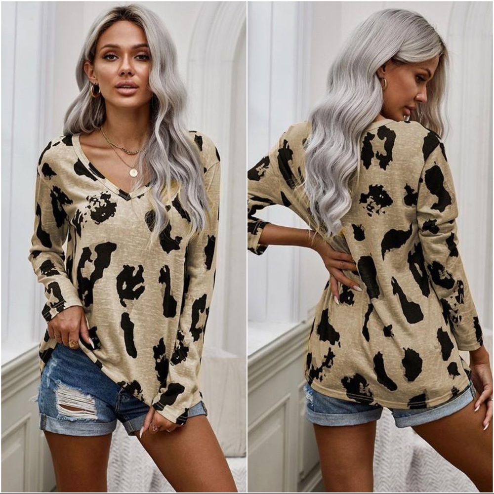 LOVE HER WILD BLOUSE- LEOPARD - Picture 2 of 4